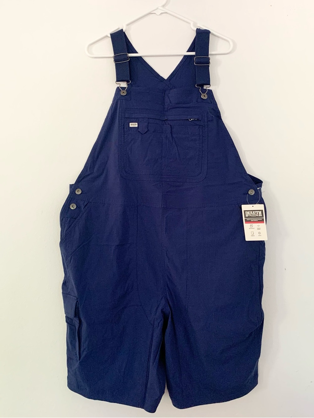 NWT Duluth 2X Heirloom Gardening Short Overalls Blue Garden Bibs Cabin Outdoorsy